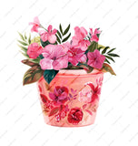 Floral Garden Mug, Flower Pot Design, Botanical Mug, Pink Flowers, Gift for Gardeners, Cute Coffee Mug, Tea Mug, Novelty Mug, Art Mug - Tawshia