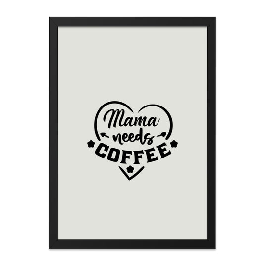Mama Needs Coffee Wall Art, Funny Mom Quote Print, Coffee Lover Gift, Mother's Day Decor, Home Decor, Kitchen Art, Coffee Sign - Tawshia