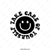 Take Care of Yourself Pillow, Smiley Face, Motivation, Self Care Decor, Positive Vibes Gift, Inspirational Pillow - Tawshia