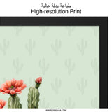 Cactus Blossom Framed Wall Art, Desert Bloom Decor, Southwest Art Print, Floral Cactus Picture, Botanical Wall Decor, Home Decor, Nature Art - Tawshia