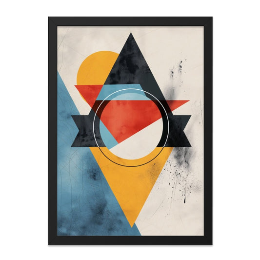 Abstract Geometric Wall Art, Modern Art Print, Colorful Shapes, Unique Home Decor, Contemporary Art, Triangle Circle, Minimalist Art - Tawshia