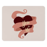 You Plus Me Mouse Pad, Love Heart Mousepad, Cute Desk Decor, Office Gift, Valentines Day Gift, Romantic Mouse Pad, Trendy Mousepad - Tawshia