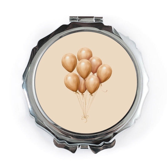 Balloon Pocket Mirror, Aesthetic Mirror, Cute Makeup Mirror, Travel Mirror, Party Favor, Bridesmaid Gift, Gift for Her, Compact Mirror - Tawshia