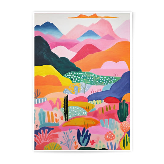 Colorful Landscape Photographic Prints, Abstract Mountain Scenery Art, Home Decor Wall Art, Modern Prints - Tawshia