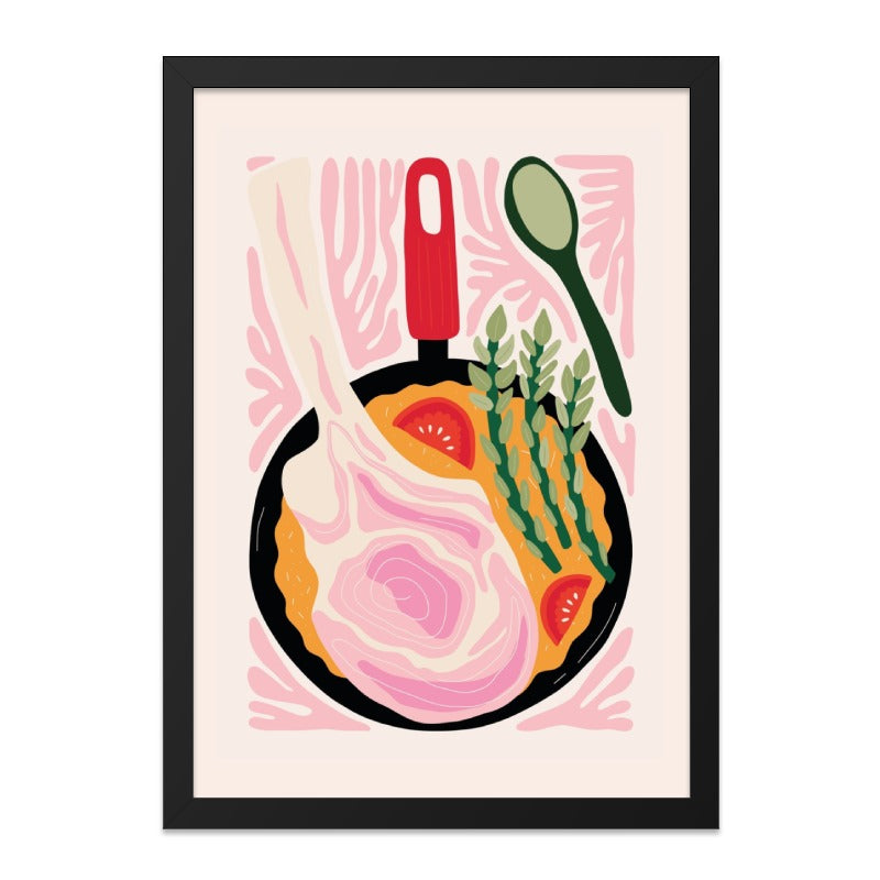 Kitchen Wall Art, Food Art Print, Culinary Wall Decor, Cooking Illustration, Modern Kitchen Decor, Restaurant Art, Home Decor, Chef Art - Tawshia