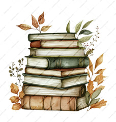 Book Lover Mug, Stack of Books with Leaves, Literary Gift, Autumn Books Mug, Cozy Reading Mug, Bookish Gift, Tea Mug, Coffee Mug - Tawshia
