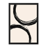 Abstract Circles Wall Art, Modern Minimalist Art, Black and White Print, Contemporary Home Decor, Geometric Shapes Wall Decor, Trendy Art - Tawshia