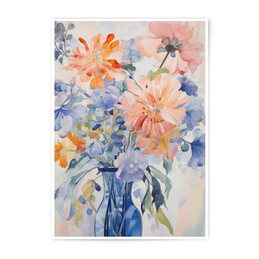 Floral Photographic Print, Watercolor Flower Art, Flower Bouquet Print, Floral Wall Decor, Home Decor, Floral Fine Art Print, Flower Art - Tawshia