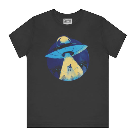 UFO Beam Up Graphic Black T-Shirt product