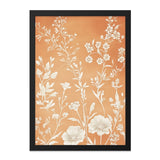 Floral Wall Art, Botanical Print, Orange and White Flowers, Modern Home Decor, Framed Wall Art - Tawshia