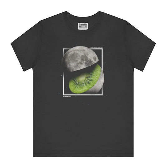 Unique Moon and Kiwi Design Graphic T-shirt product type