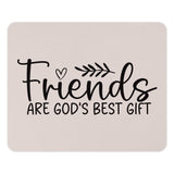 Friends Mouse Pad, God's Best Gift, Friendship Quote Mousepad, Cute Mousepad, Office Decor, Unique Mouse Pad, Christian Gift Mousepad - Tawshia