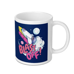 Blast Off Astronaut Spaceship Coffee Mug product