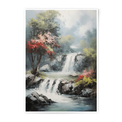 Waterfall Photographic Print, Landscape Art, Nature Photography, Home Decor, Wall Art, Scenic Photo, Serene Scene, Gift Idea - Tawshia
