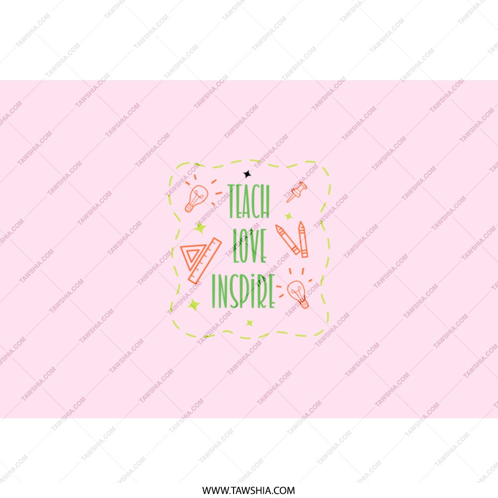 Teach Love Inspire Tumbler, Teacher Appreciation Gift, Education Tumbler, School Tumbler, Gift for Educator, Back to School Gift - Tawshia