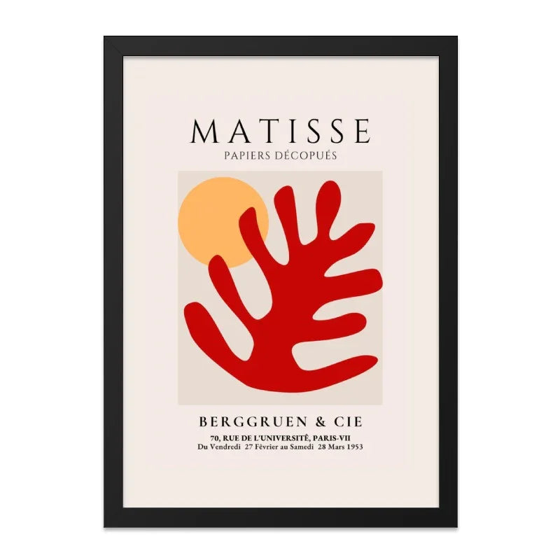 Matisse Wall Art Print, Henri Matisse Art, Abstract Leaf, Modern Art Print, Gallery Wall Art, Home Decor, Matisse Exhibition Poster - Tawshia