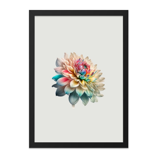 Colorful Dahlia Wall Art, Floral Home Decor, Flower Print, Botanical Art, Modern Wall Hanging, Living Room Art, Bedroom Art, Gift Idea - Tawshia