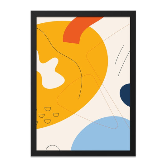 Abstract Shapes Wall Art, Geometric Print, Modern Art Poster, Colorful Wall Decor, Living Room Art, Home Decor - Tawshia