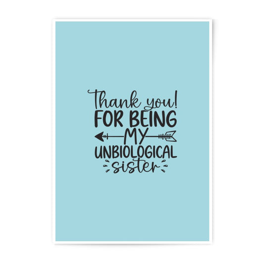 Unbiological Sister Photographic Prints, Thank You Gift, Friendship Wall Art, Sister Quote, Best Friend Present, Home Decor - Tawshia