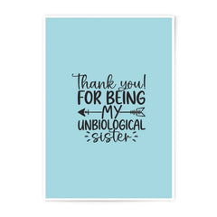 Unbiological Sister Photographic Prints, Thank You Gift, Friendship Wall Art, Sister Quote, Best Friend Present, Home Decor - Tawshia