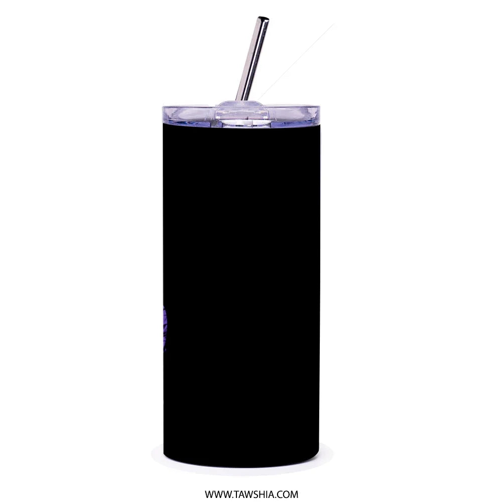 Large Black Travel Tumbler with Clear Lid and Straw product