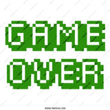 Game Over Mug, Pixel Art, Retro Gamer Gift, 8 Bit Design, Geeky Mug, Video Game, Funny Mug, Gamer Coffee Mug, Geek Gift, Gift for Him - Tawshia