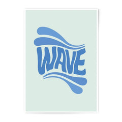 Blue Wave Photographic Print, Typography Art, Ocean Decor, Coastal Home, Surf Art, Beach House Decor, Wall Art, Trendy Print - Tawshia