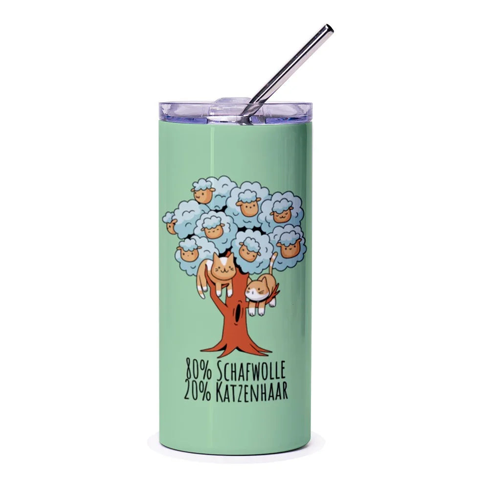 Fun Sheep and Cats Tree Design Insulated Tumbler product