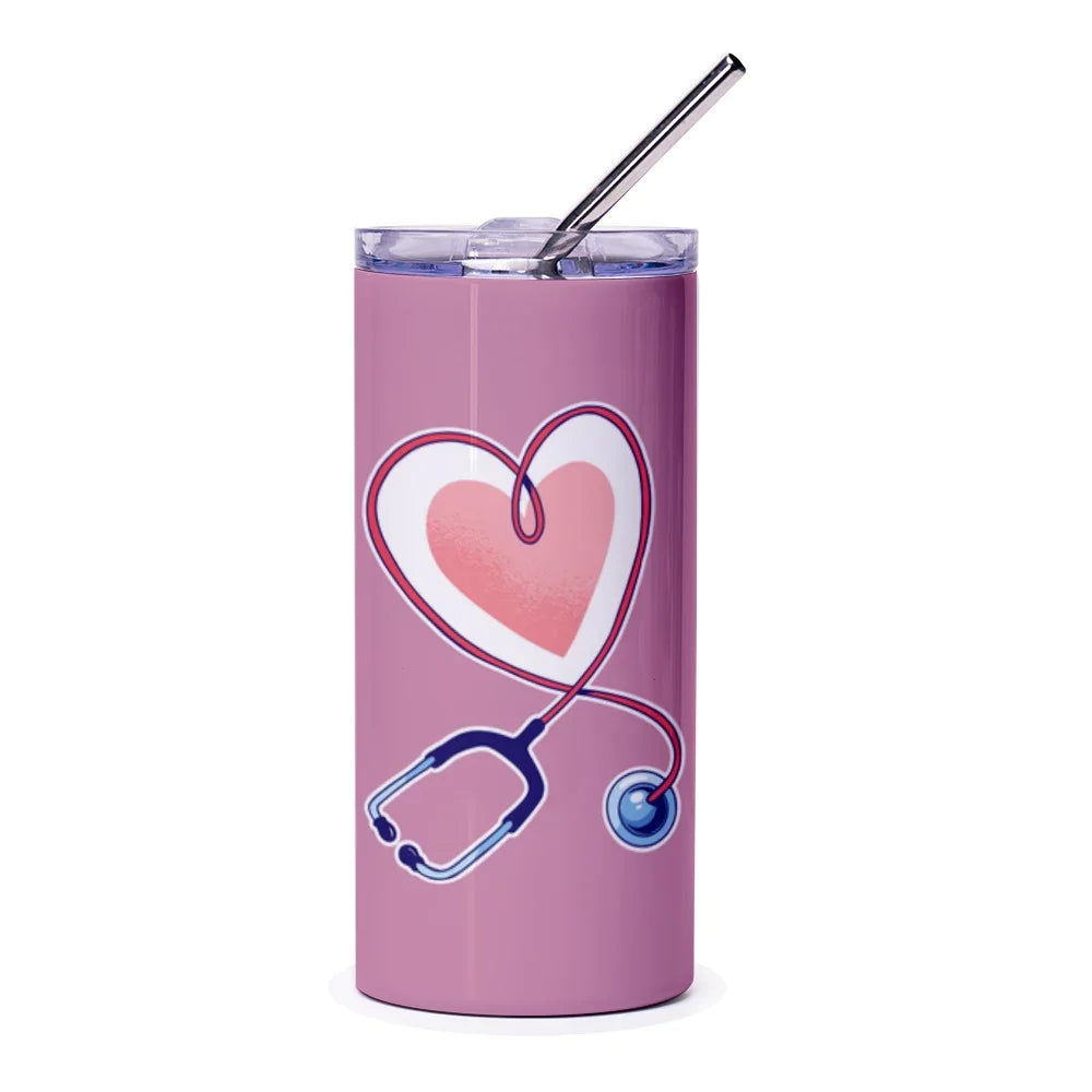 Heart Stethoscope Pink Vacuum Insulated Tumbler product type