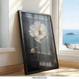 White Poppy Wall Art, Floral Print, Elegant Home Decor, Botanical Art, Flower Painting, Modern Art, Nature Art, Neutral Wall Decor - Tawshia