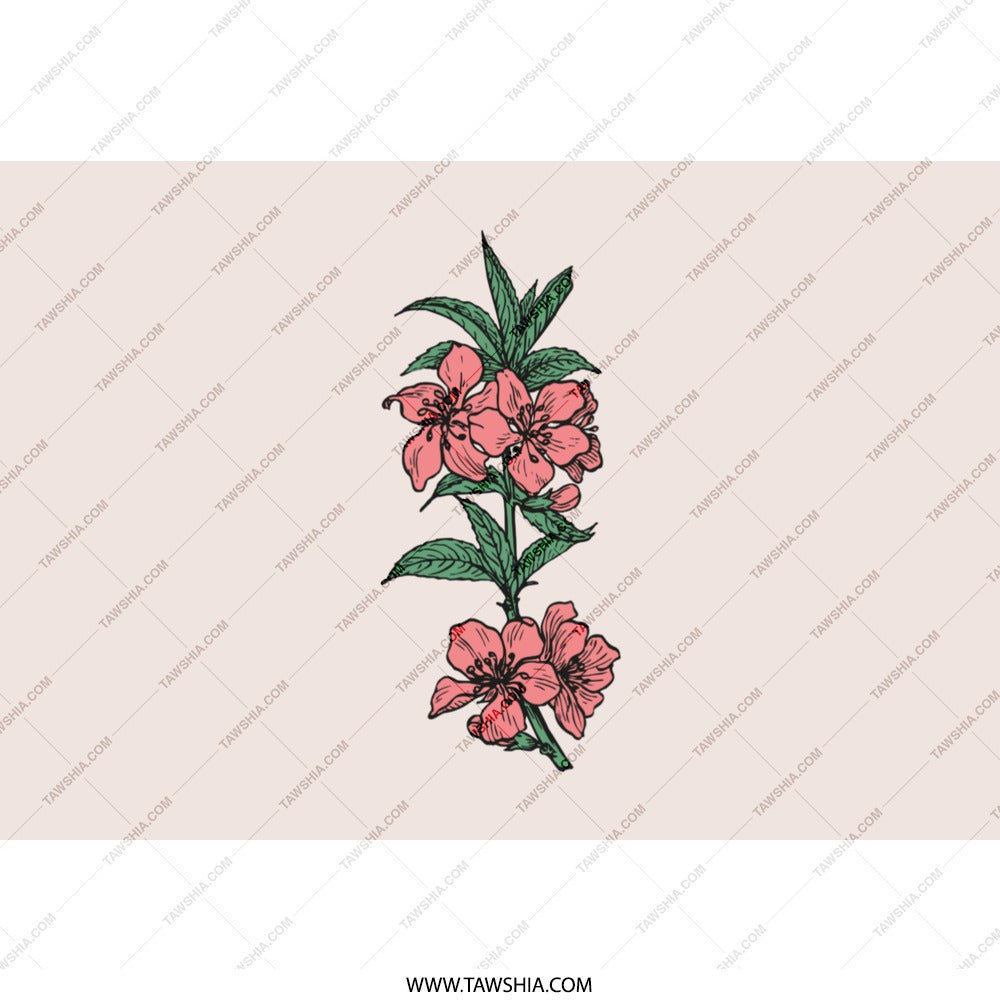 Floral Tumbler, Peach Blossom Tumbler, Flower Tumbler, Botanical Tumbler, Pink Flower Tumbler, Gifts for Her, Gift for Mom - Tawshia