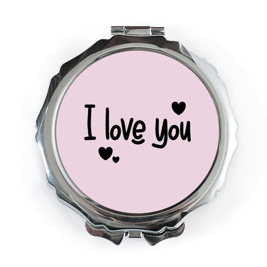 I Love You Pocket Mirror, Cute Pocket Mirror, Heart Pocket Mirror, Pocket Mirror Gift, Gift For Her, Romantic Gift, Pocket Mirror - Tawshia