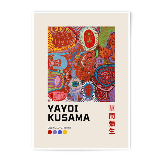 Yayoi Kusama Photographic Print, Japanese Art Print, Modern Wall Art, Abstract Artwork, Tokyo Exhibition Poster, Kusama Inspired Decor - Tawshia