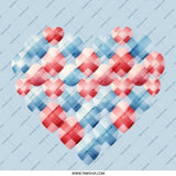 Checkered Hearts Pinback Button, Love and Affection Button, Cute Heart Pin, Decorative Button, Heart Symbol Pinback Buttons - Tawshia
