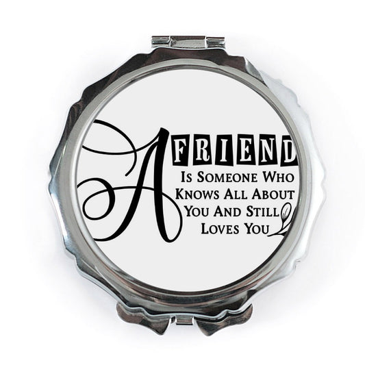Friend Pocket Mirror, Friendship Gift, Best Friend Present, Sentimental Pocket Mirror, Gift for Friends, Compact Mirror - Tawshia