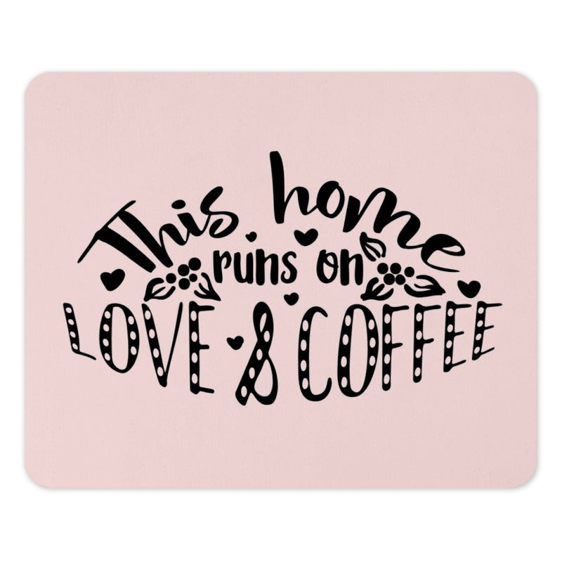 Love and Coffee Mouse Pad, Home Decor Mousepad, Cute Office Desk Mat, Computer Accessories, Gift for Coffee Lover, Work From Home - Tawshia