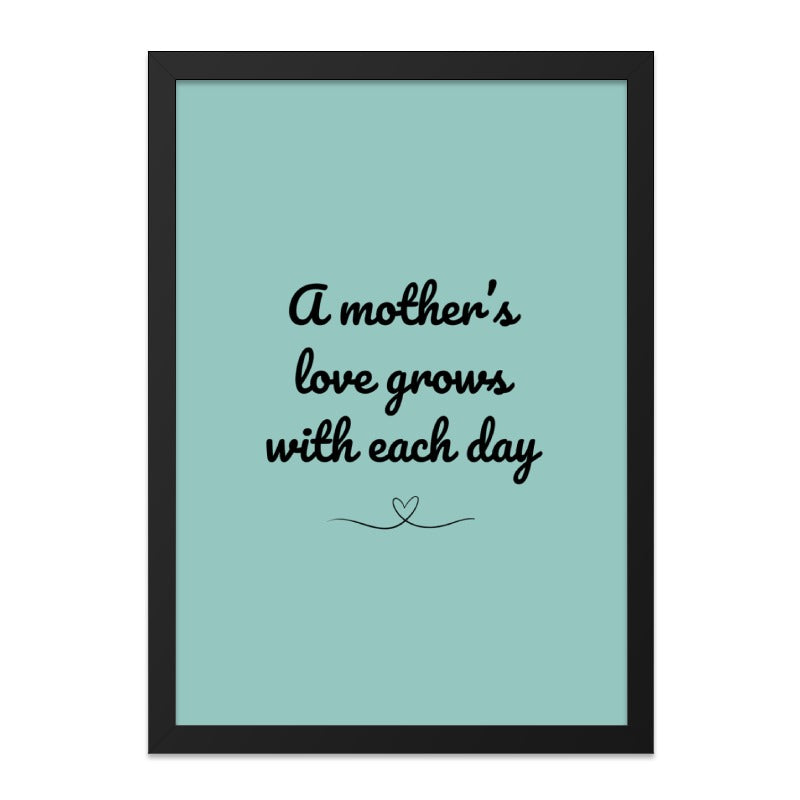 Mothers Love Wall Art, Inspirational Quote Print, Family Gift Idea, Home Decor Art, Daily Reminder Gift, Mothers Day Present - Tawshia