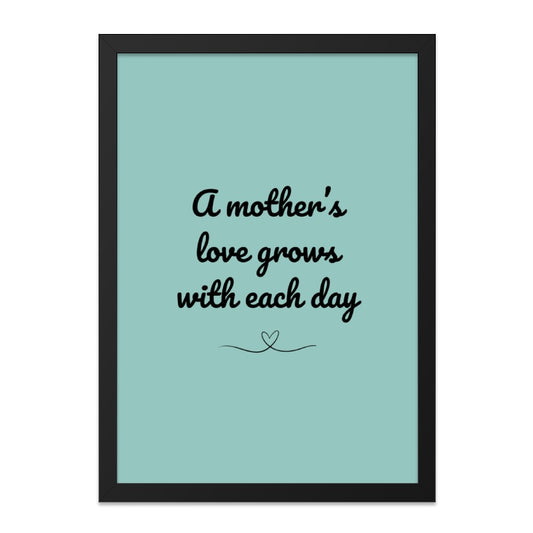 Mothers Love Wall Art, Inspirational Quote Print, Family Gift Idea, Home Decor Art, Daily Reminder Gift, Mothers Day Present - Tawshia