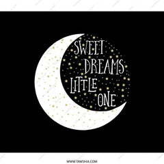 Sweet Dreams Little One Backpack, Crescent Moon Stars Backpack, Celestial Theme Backpack, Gift for Kids, School Backpack, Cute Backpack - Tawshia