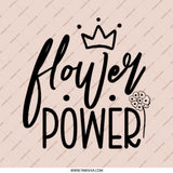 Flower Power Pinback, Floral Design, Crown, Positive Affirmation, Garden Lover Pin, Nature Pin, Gift for Her, Accessories - Tawshia