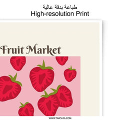 Fruit Market Photographic Print, Strawberry Addiction, Kitchen Wall Decor, Food Art Print, Berry Print, Modern Art, Wall Hanging, Gift Idea - Tawshia