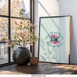 Camera Wall Art Print, Floral Photography Poster, Blurry Life Quote, Inspirational Decor, Focus Wall Hanging, Home Office, Gift for - Tawshia