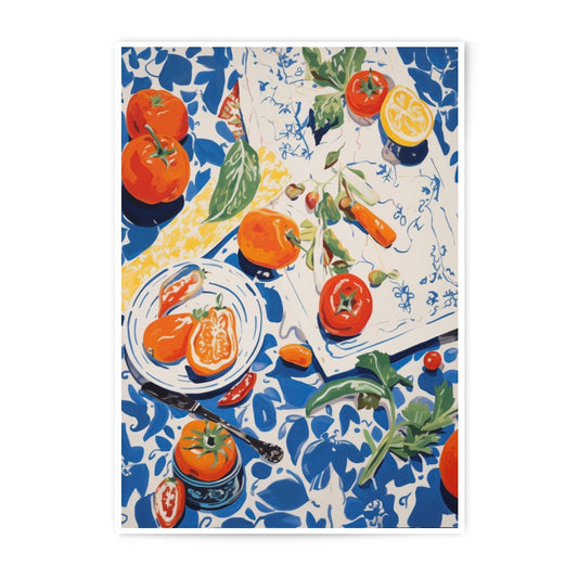 Tomato Still Life Photographic Prints, Kitchen Art Print, Food Photography, Modern Wall Decor, Colorful Prints, Vibrant Home Decor - Tawshia