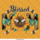Blessed Mom Pinback Button, Sunflower and Bees Pin, Cute Mom Gift, Mom Badge, Mother's Day Present, Bee Lover Pin, Popular Pinback Button - Tawshia