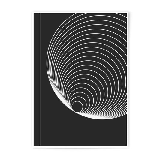 Abstract Circle Photographic Print, Modern Wall Art, Geometric Art Print, Minimalist Home Decor, Black and White Photo Print, Wall Decor - Tawshia