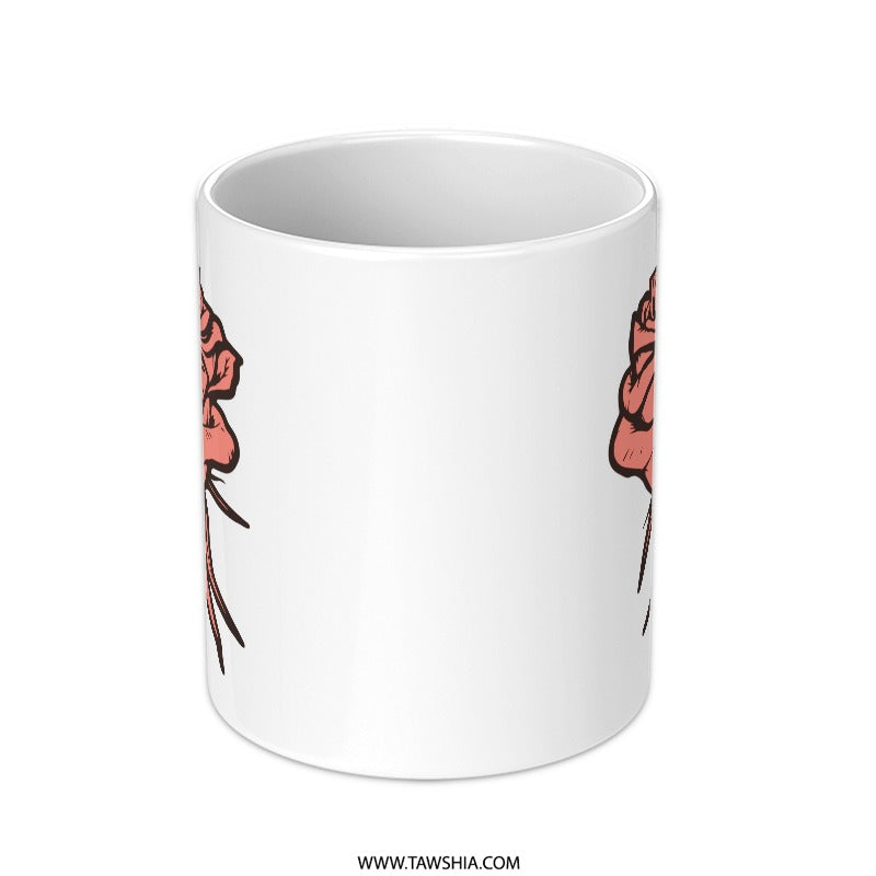 Rose Mug, Floral Coffee Mug, Botanical Tea Cup, Flower Lover Gift, Garden Mug, Rose Design Mug, Pretty Mug, Unique Mug, Drinkware, Gifts - Tawshia