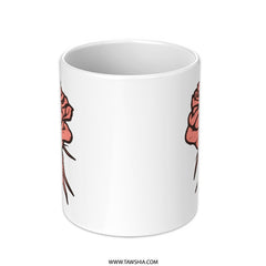 Rose Mug, Floral Coffee Mug, Botanical Tea Cup, Flower Lover Gift, Garden Mug, Rose Design Mug, Pretty Mug, Unique Mug, Drinkware, Gifts - Tawshia