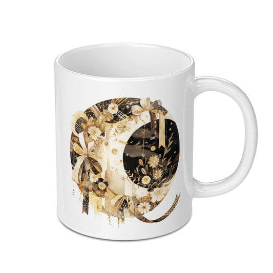 Floral Leopard Back Mug, Animal Print Mug, Stylish Coffee Mug, Cute Leopard Mug, Gift Mug, Decorative Mug, Leopard Lover Gift - Tawshia