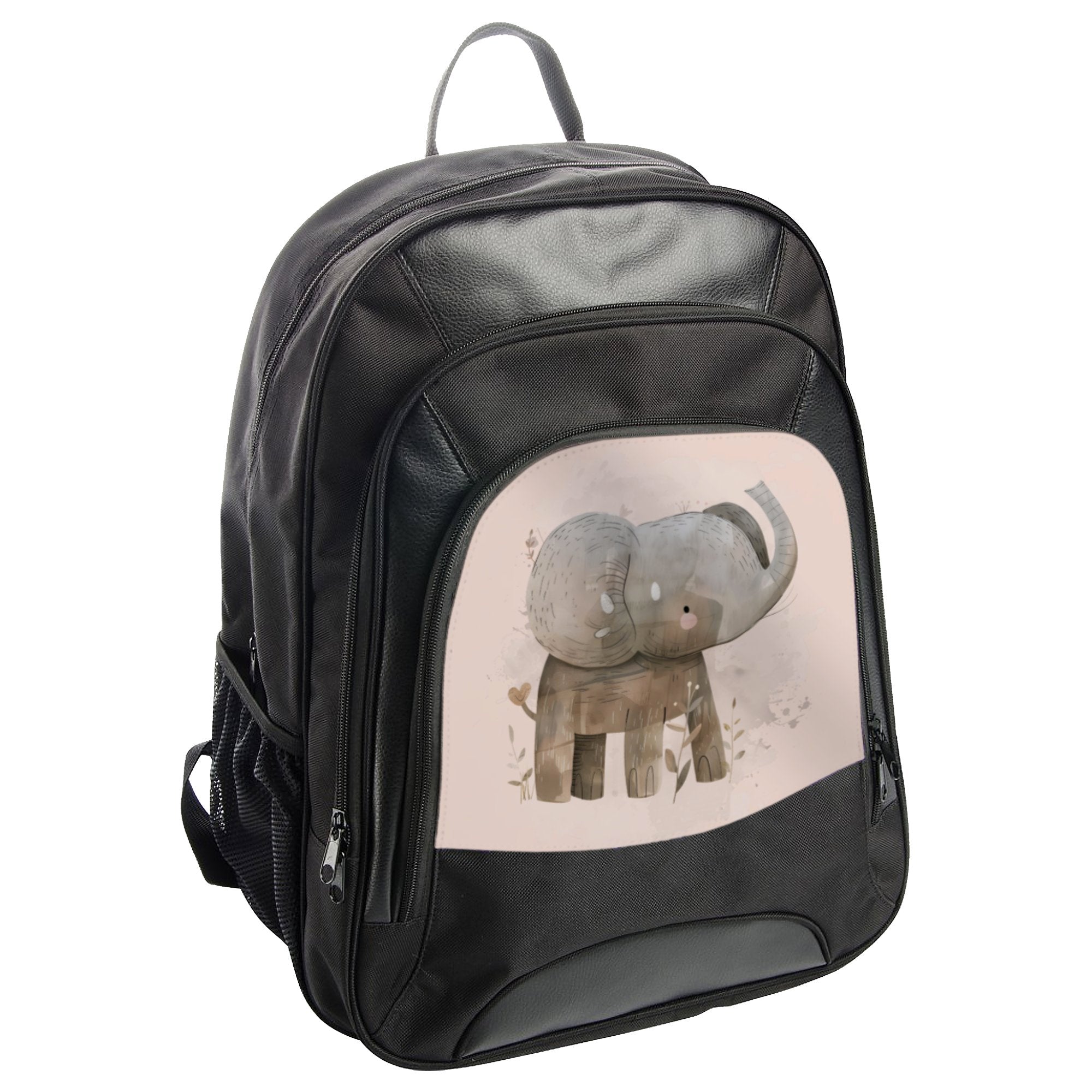 Cute Elephant Design Print Urban Style Backpack product type