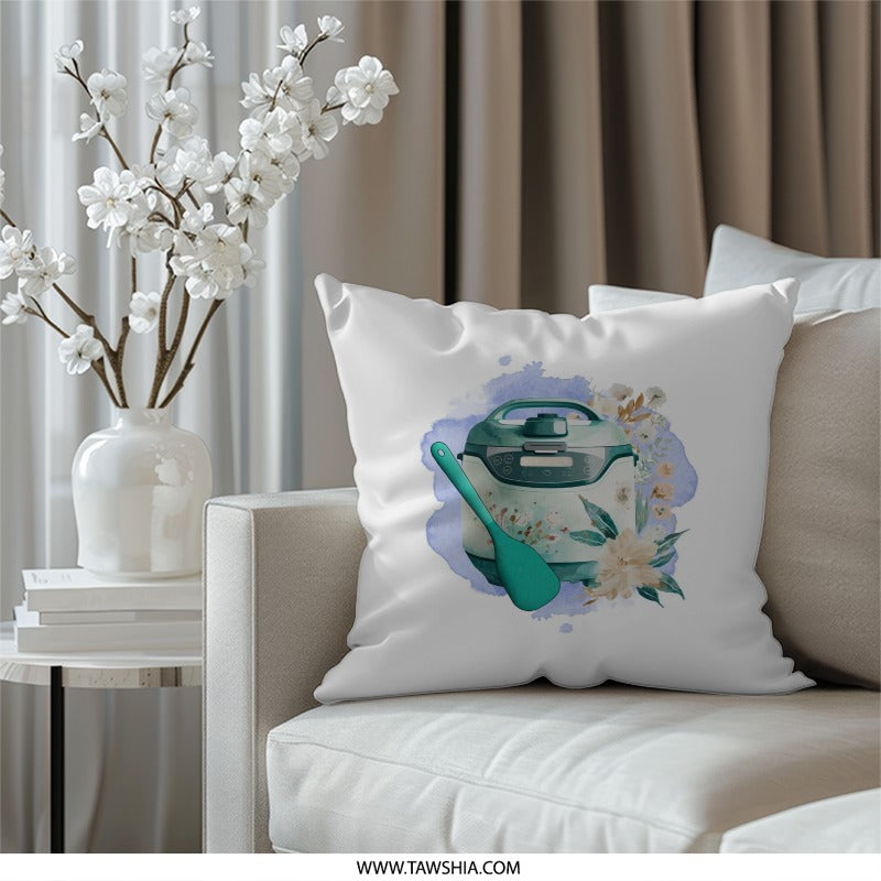 Instant Pot Pillow, Floral Kitchen Pillow, Pressure Cooker Decor, Cooking Gift, Foodie Pillow, Home Decor - Tawshia